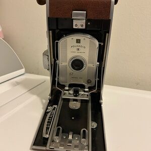 Polaroid Land Camera Model 95A - Brown and Silver